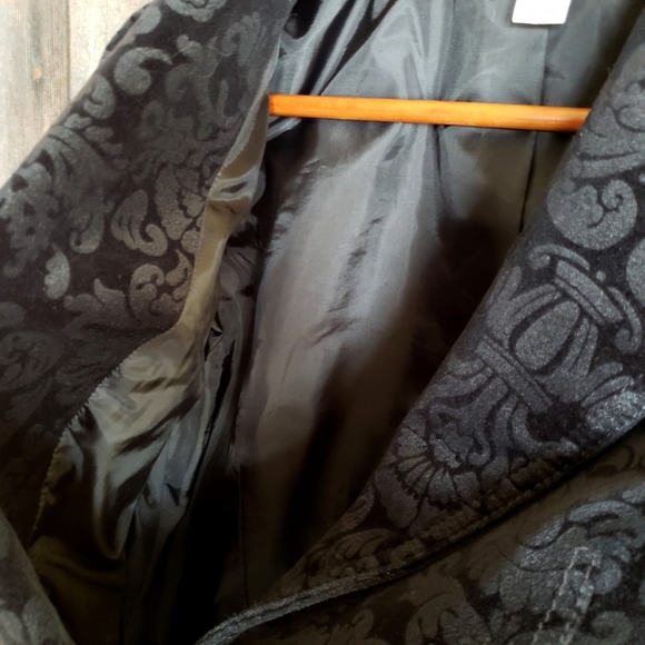 Ann Taylor Loft Black Damask Floral Blazer Jacket Size 6 - Picture 5 of 7